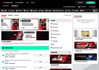 Aperçu du site Pokerstars Sports