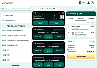 Aperçu du site PMU Sport