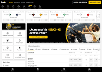 Aperçu du site Bwin