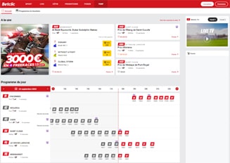 Aperçu du site Betclic Turf