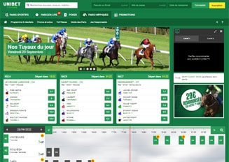 Aperçu du site Unibet Turf